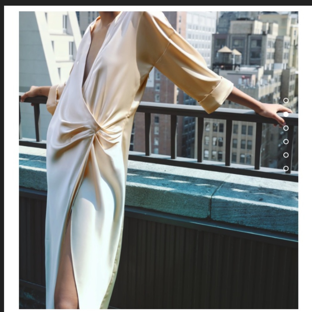 Zara limited edition satin effect wrap dress